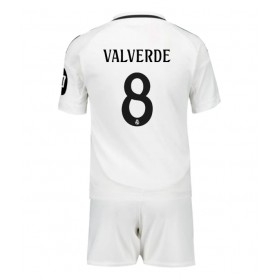 Real Madrid Federico Valverde #8 Domaci Dres za djecu 2024-25 Kratak Rukav (+ Kratke hlače)